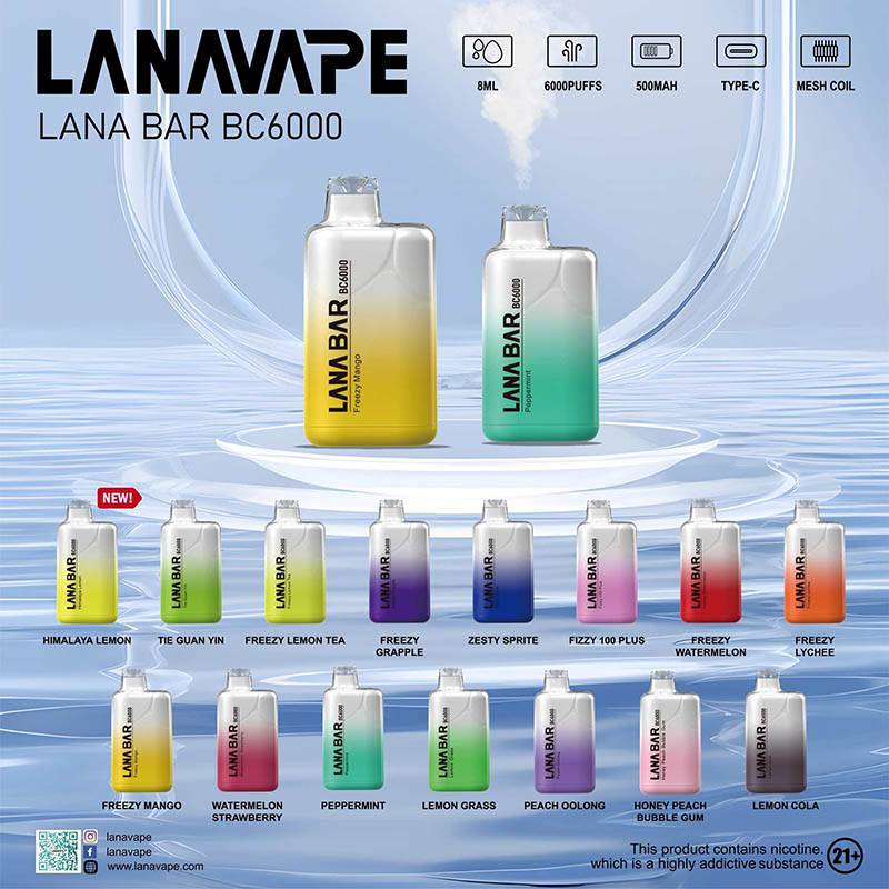 10pcs LANA BAR BC 6000 DISPOSABLE BUNDLE in SINGAPORE at VAPEINSG