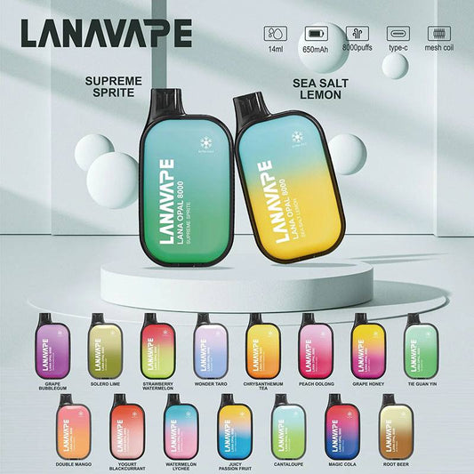 10pcs LANA OPAL 8000 DISPOSABLE BUNDLE in SINGAPORE at VAPEINSG