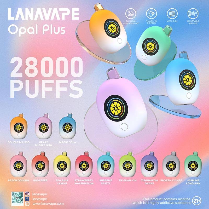 LANA OPAL PLUS 28000 DISPOSABLE FLAVOUR in SINGAPORE at VAPEINSG