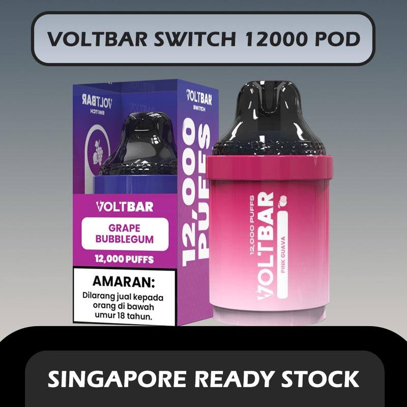 VOLTBAR SWITCH 12000 DISPOSABLE CARTRIDGE POD in SINGAPORE at VAPE IN SG