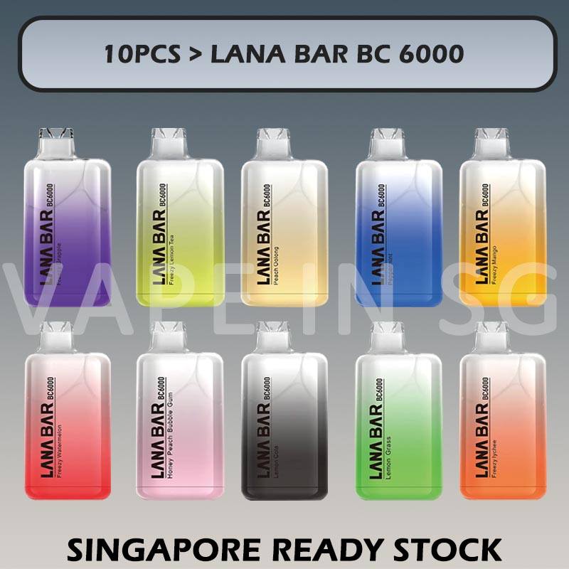 10pcs LANA BAR BC 6000 BUNDLE in SINGAPORE at VAPEINSG