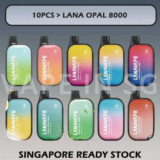 10pcs LANA OPAL 8000 BUNDLE in SINGAPORE at VAPEINSG