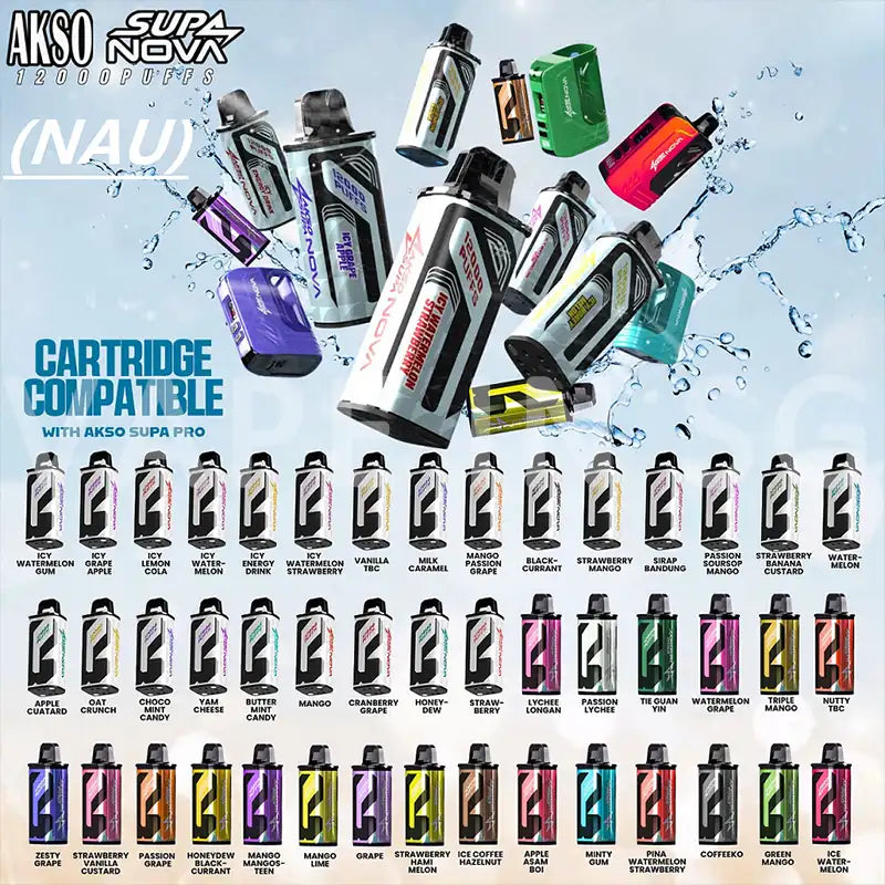 AKSO-SUPA-NOVA-PRO-12000-CARTRIDGE-POD-FLAVOUR-SINGAPORE-VAPEINSG
