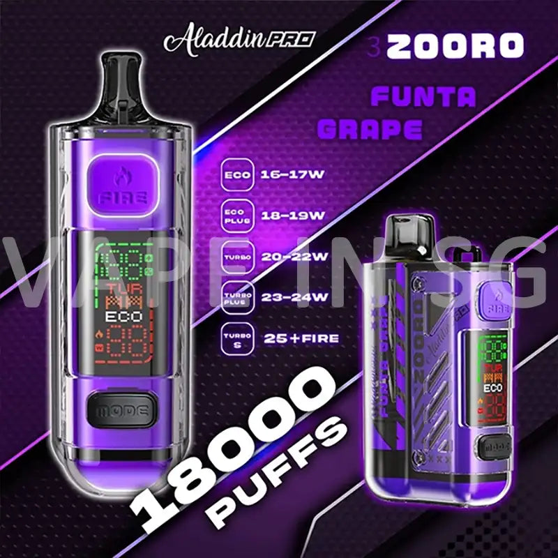 ALADDIN-PRO-ZOORO-18000-DISPOSABLE-BATTERY-DEVICE-FUNCTION-SINGAPORE-VAPEINSG