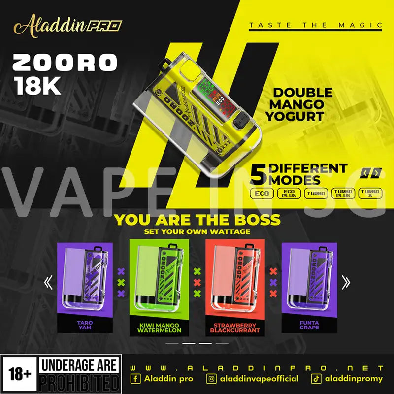 ALADDIN-PRO-ZOORO-18000-PUFFS-BATTERY-DEVICE-FUNCTION-SINGAPORE-VAPEINSG