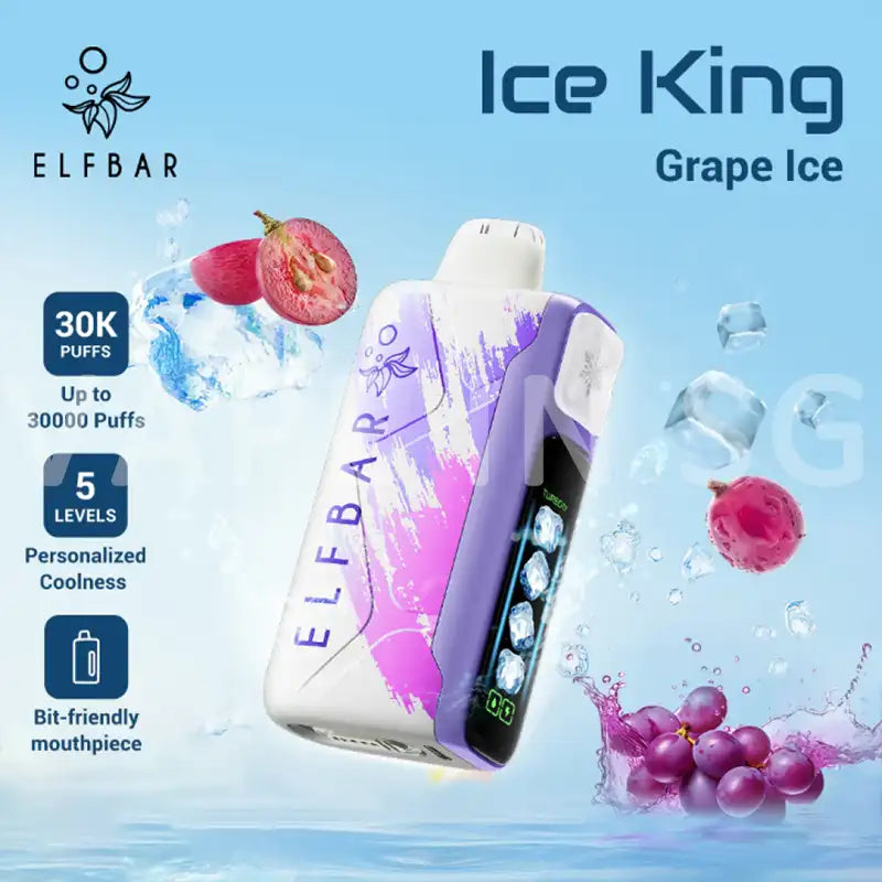 ELFBAR-ICE-KING-30000-DISPOSABLE-GRAPE-ICE-SINGAPORE-VAPEINSG