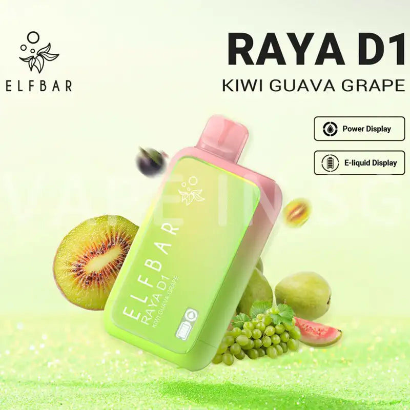 ELFBAR-RAYA-D1-13000-DISPOSABLE-FLAVOUR-KIWI-GUAVA-GRAPE-SINGAPORE-VAPEINSG