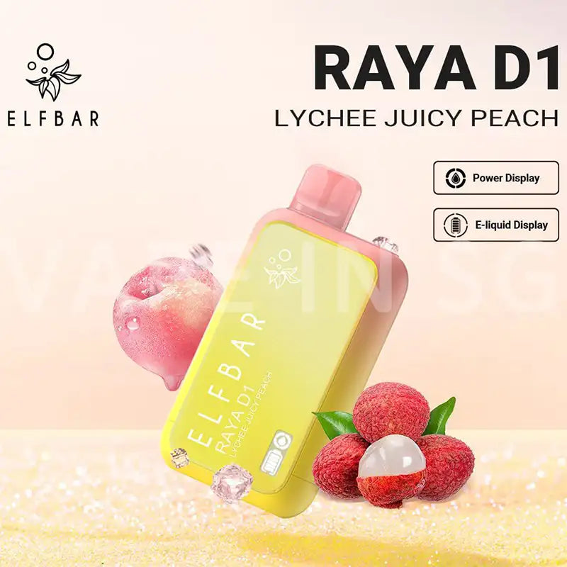 ELFBAR-RAYA-D1-13000-DISPOSABLE-FLAVOUR-LYCHEE-JUICY-PEACH-SINGAPORE-VAPEINSG