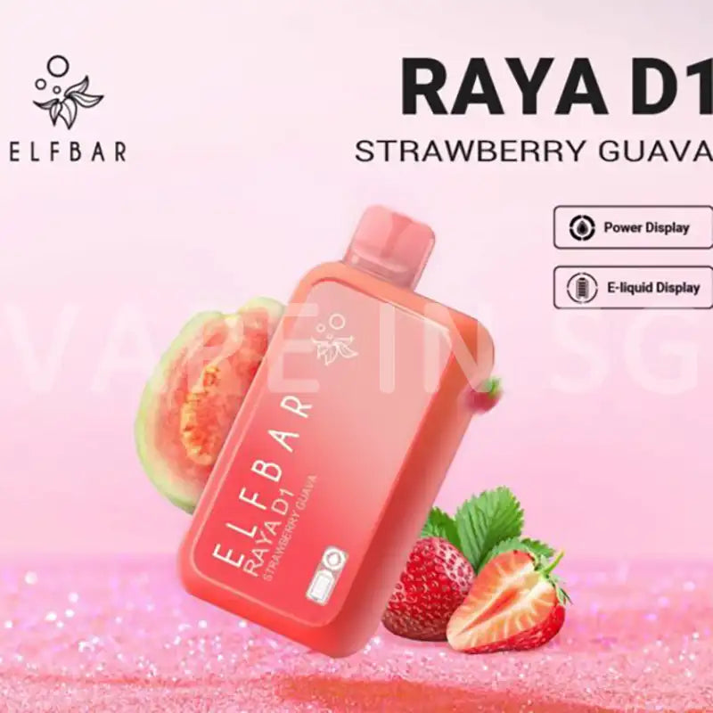 ELFBAR-RAYA-D1-13000-DISPOSABLE-FLAVOUR-STRAWBERRY-GUAVA-SINGAPORE-VAPEINSG
