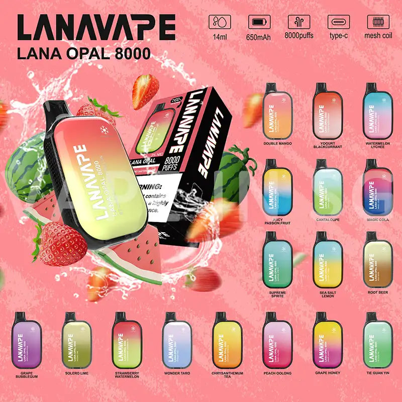 LANA-OPAL-8000-DISPOSABLE-FLAVOUR-LIST-SINGAPORE-VAPEINSG